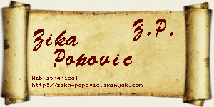 Žika Popović vizit kartica